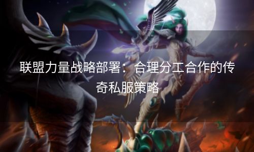 联盟力量战略部署：合理分工合作的传奇私服策略