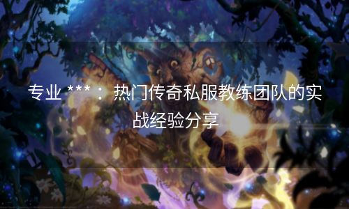 专业 *** ：热门传奇私服教练团队的实战经验分享