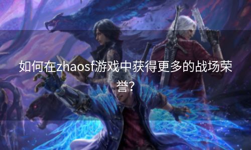 如何在zhaosf游戏中获得更多的战场荣誉？