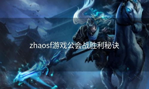 zhaosf游戏公会战胜利秘诀