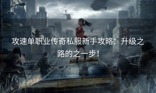 攻速单职业传奇私服新手攻略：升级之路的之一步！