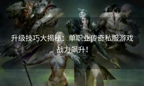 升级技巧大揭秘：单职业传奇私服游戏战力飙升！