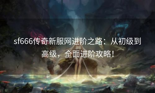 sf666传奇新服网进阶之路：从初级到高级，全面进阶攻略！