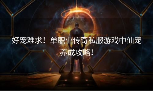 好宠难求！单职业传奇私服游戏中仙宠养成攻略！