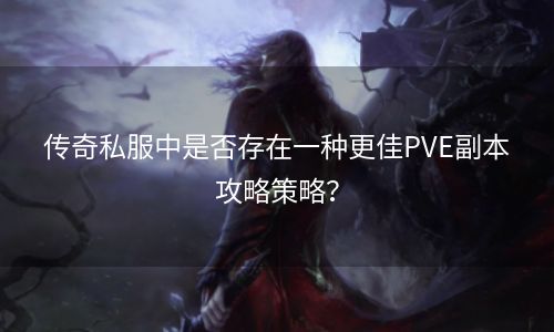 传奇私服中是否存在一种更佳PVE副本攻略策略？