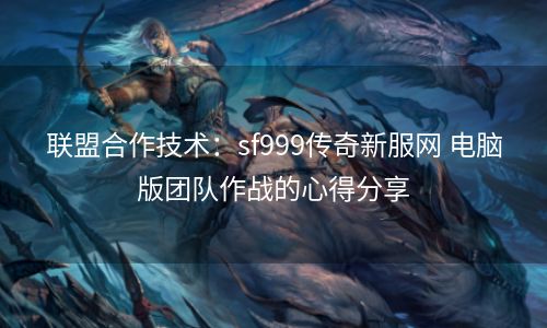 联盟合作技术：sf999传奇新服网 电脑版团队作战的心得分享