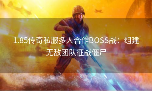 1.85传奇私服多人合作BOSS战：组建无敌团队征战僵尸