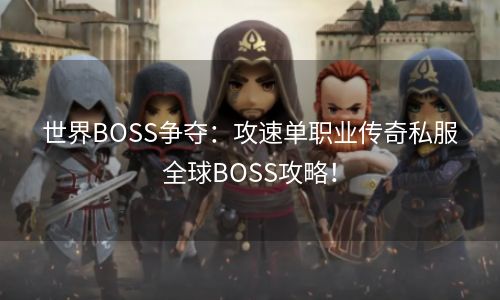 世界BOSS争夺：攻速单职业传奇私服全球BOSS攻略！