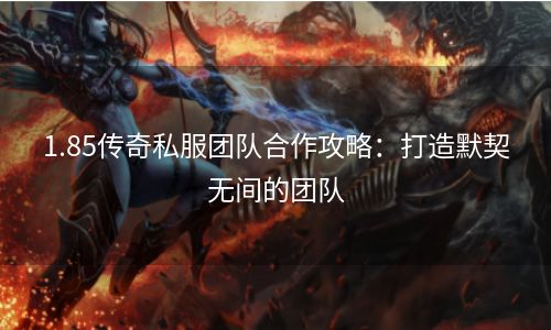 1.85传奇私服团队合作攻略：打造默契无间的团队