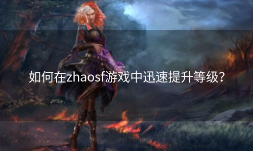 如何在zhaosf游戏中迅速提升等级？