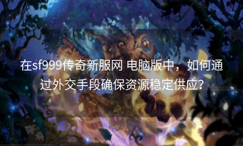 在sf999传奇新服网 电脑版中，如何通过外交手段确保资源稳定供应？