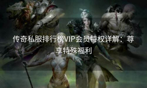 传奇私服排行榜VIP会员特权详解：尊享特殊福利