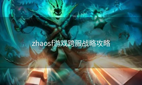 zhaosf游戏跨服战略攻略