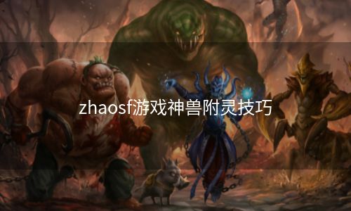 zhaosf游戏神兽附灵技巧