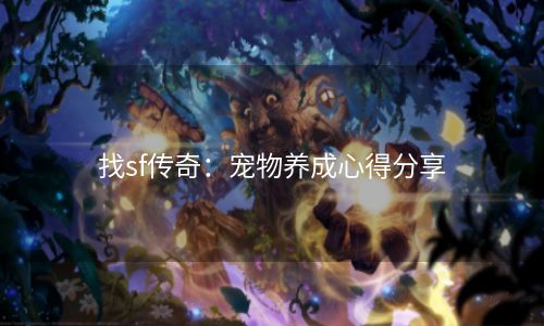 找sf传奇：宠物养成心得分享