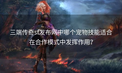 三端传奇sf发布网中哪个宠物技能适合在合作模式中发挥作用？