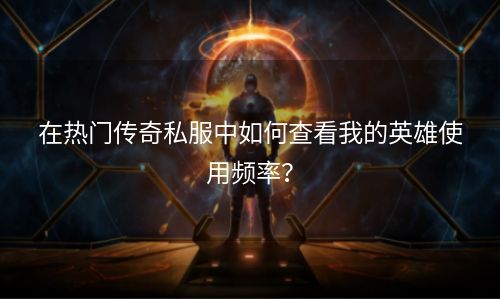 在热门传奇私服中如何查看我的英雄使用频率？